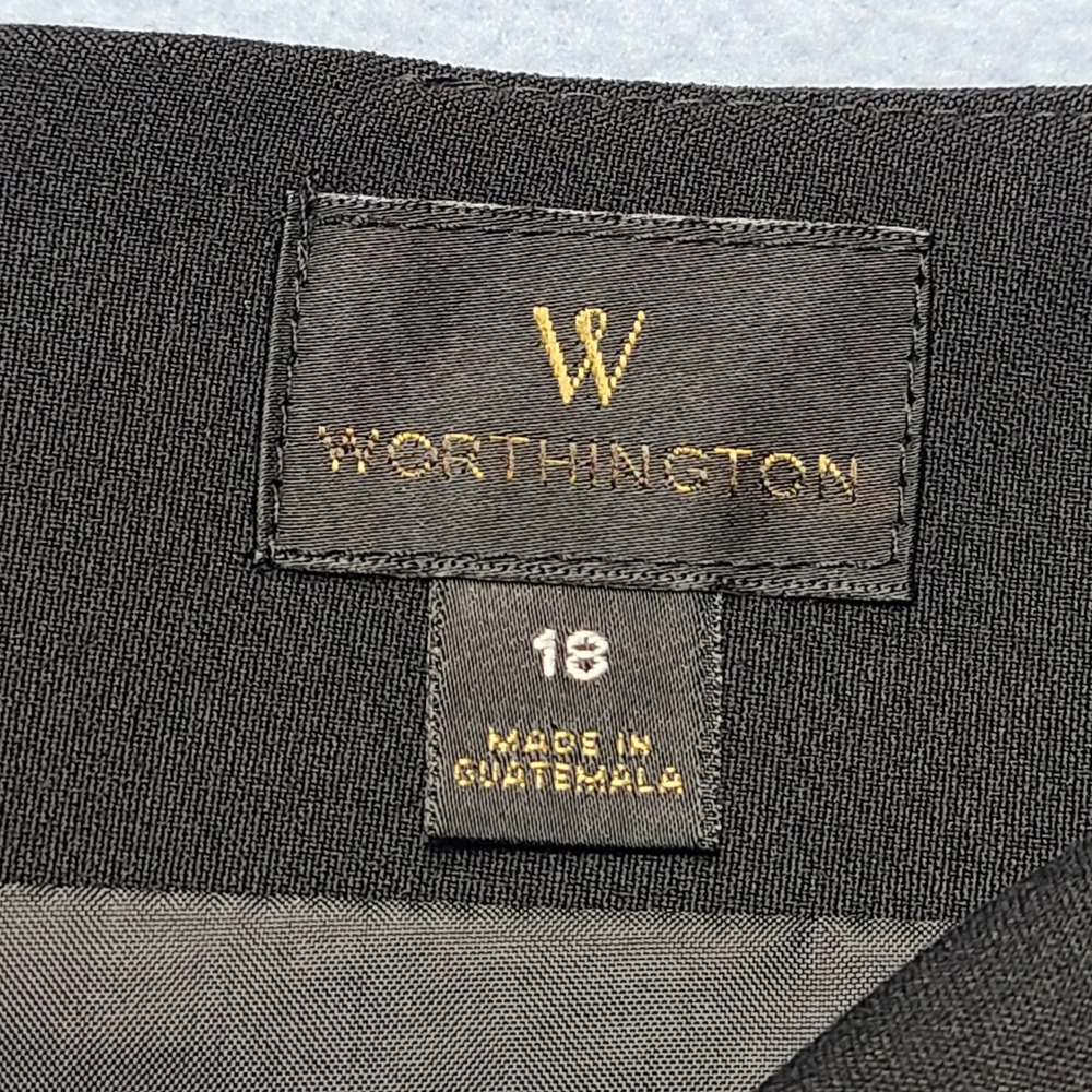 Worthington Pencil Skirt Women 18 Black NEW Stretch Lined Professional - Picture 4 of 8